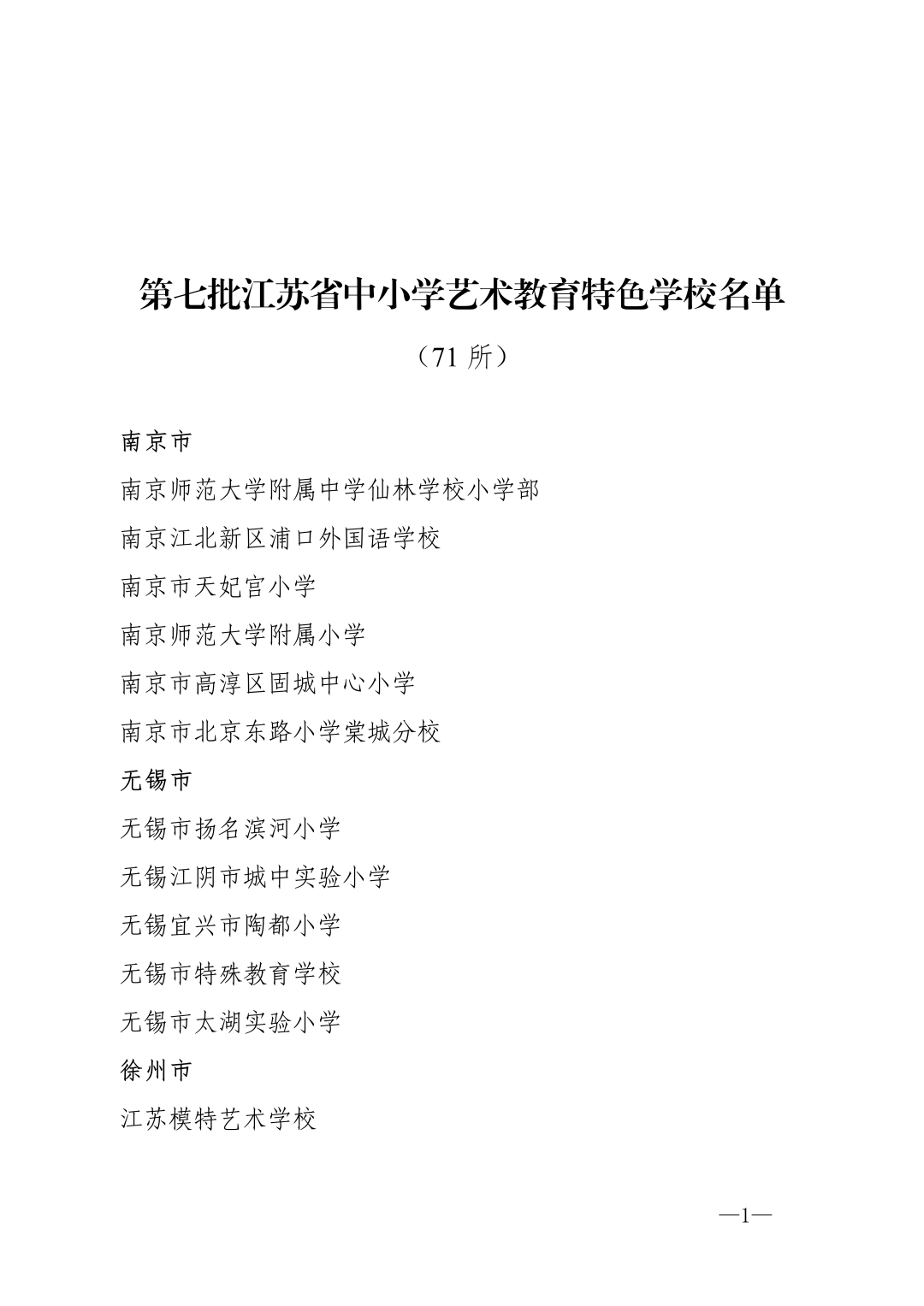 这71所江苏省中小学，上榜！