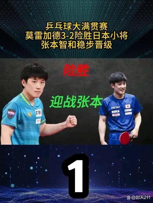 莫雷加德逆袭！3 比 2 击败张本智和，震撼乒坛风云